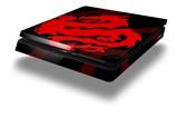 Vinyl Decal Skin Wrap compatible with Sony PlayStation 4 Slim Console Oriental Dragon Red on Black (PS4 NOT INCLUDED)
