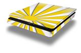 Vinyl Decal Skin Wrap compatible with Sony PlayStation 4 Slim Console Rising Sun Japanese Flag Yellow (PS4 NOT INCLUDED)