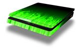 Vinyl Decal Skin Wrap compatible with Sony PlayStation 4 Slim Console Fire Green (PS4 NOT INCLUDED)