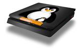 Vinyl Decal Skin Wrap compatible with Sony PlayStation 4 Slim Console Penguins on Black (PS4 NOT INCLUDED)