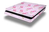Vinyl Decal Skin Wrap compatible with Sony PlayStation 4 Slim Console Flamingos on Pink (PS4 NOT INCLUDED)