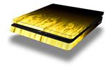 Vinyl Decal Skin Wrap compatible with Sony PlayStation 4 Slim Console Fire Yellow (PS4 NOT INCLUDED)