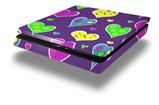 Vinyl Decal Skin Wrap compatible with Sony PlayStation 4 Slim Console Crazy Hearts (PS4 NOT INCLUDED)