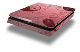 Vinyl Decal Skin Wrap compatible with Sony PlayStation 4 Slim Console Feminine Yin Yang Red (PS4 NOT INCLUDED)