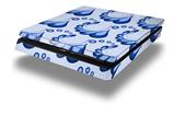 Vinyl Decal Skin Wrap compatible with Sony PlayStation 4 Slim Console Petals Blue (PS4 NOT INCLUDED)