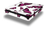 Vinyl Decal Skin Wrap compatible with Sony PlayStation 4 Slim Console Butterflies Purple (PS4 NOT INCLUDED)