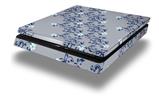 Vinyl Decal Skin Wrap compatible with Sony PlayStation 4 Slim Console Victorian Design Blue (PS4 NOT INCLUDED)