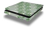 Vinyl Decal Skin Wrap compatible with Sony PlayStation 4 Slim Console Victorian Design Green (PS4 NOT INCLUDED)