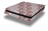 Vinyl Decal Skin Wrap compatible with Sony PlayStation 4 Slim Console Victorian Design Red (PS4 NOT INCLUDED)