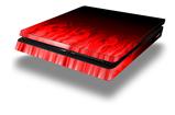 Vinyl Decal Skin Wrap compatible with Sony PlayStation 4 Slim Console Fire Red (PS4 NOT INCLUDED)