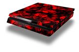 Vinyl Decal Skin Wrap compatible with Sony PlayStation 4 Slim Console Skulls Confetti Red (PS4 NOT INCLUDED)