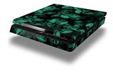Vinyl Decal Skin Wrap compatible with Sony PlayStation 4 Slim Console Skulls Confetti Seafoam Green (PS4 NOT INCLUDED)
