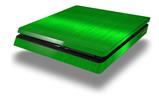 Vinyl Decal Skin Wrap compatible with Sony PlayStation 4 Slim Console Simulated Brushed Metal Green (PS4 NOT INCLUDED)