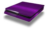 Vinyl Decal Skin Wrap compatible with Sony PlayStation 4 Slim Console Simulated Brushed Metal Purple (PS4 NOT INCLUDED)