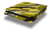 Vinyl Decal Skin Wrap compatible with Sony PlayStation 4 Slim Console Camouflage Yellow (PS4 NOT INCLUDED)