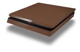 Vinyl Decal Skin Wrap compatible with Sony PlayStation 4 Slim Console Solids Collection Chocolate Brown (PS4 NOT INCLUDED)