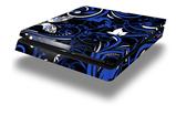 Vinyl Decal Skin Wrap compatible with Sony PlayStation 4 Slim Console Twisted Garden Blue and White (PS4 NOT INCLUDED)