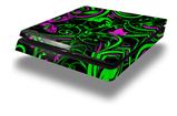 Vinyl Decal Skin Wrap compatible with Sony PlayStation 4 Slim Console Twisted Garden Green and Hot Pink (PS4 NOT INCLUDED)