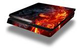 Vinyl Decal Skin Wrap compatible with Sony PlayStation 4 Slim Console Fire Flower (PS4 NOT INCLUDED)