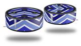 Skin Wrap Decal Set 2 Pack for Amazon Echo Dot 2 - Zig Zag Blues (2nd Generation ONLY - Echo NOT INCLUDED)