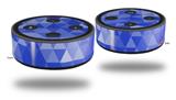 Skin Wrap Decal Set 2 Pack for Amazon Echo Dot 2 - Triangle Mosaic Blue (2nd Generation ONLY - Echo NOT INCLUDED)