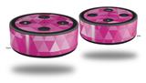 Skin Wrap Decal Set 2 Pack for Amazon Echo Dot 2 - Triangle Mosaic Fuchsia (2nd Generation ONLY - Echo NOT INCLUDED)