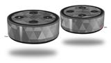 Skin Wrap Decal Set 2 Pack for Amazon Echo Dot 2 - Triangle Mosaic Gray (2nd Generation ONLY - Echo NOT INCLUDED)