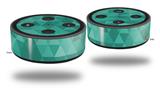 Skin Wrap Decal Set 2 Pack for Amazon Echo Dot 2 - Triangle Mosaic Seafoam Green (2nd Generation ONLY - Echo NOT INCLUDED)