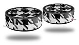 Skin Wrap Decal Set 2 Pack for Amazon Echo Dot 2 - Houndstooth Black and White (2nd Generation ONLY - Echo NOT INCLUDED)