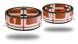 Skin Wrap Decal Set 2 Pack for Amazon Echo Dot 2 - Squared Burnt Orange (2nd Generation ONLY - Echo NOT INCLUDED)