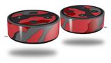 Skin Wrap Decal Set 2 Pack for Amazon Echo Dot 2 - Camouflage Red (2nd Generation ONLY - Echo NOT INCLUDED)