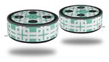 Skin Wrap Decal Set 2 Pack for Amazon Echo Dot 2 - Boxed Seafoam Green (2nd Generation ONLY - Echo NOT INCLUDED)