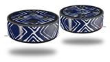 Skin Wrap Decal Set 2 Pack for Amazon Echo Dot 2 - Wavey Navy Blue (2nd Generation ONLY - Echo NOT INCLUDED)
