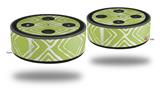 Skin Wrap Decal Set 2 Pack for Amazon Echo Dot 2 - Wavey Sage Green (2nd Generation ONLY - Echo NOT INCLUDED)