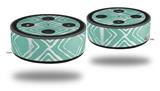 Skin Wrap Decal Set 2 Pack for Amazon Echo Dot 2 - Wavey Seafoam Green (2nd Generation ONLY - Echo NOT INCLUDED)