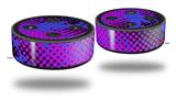 Skin Wrap Decal Set 2 Pack for Amazon Echo Dot 2 - Halftone Splatter Blue Hot Pink (2nd Generation ONLY - Echo NOT INCLUDED)