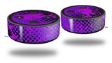 Skin Wrap Decal Set 2 Pack for Amazon Echo Dot 2 - Halftone Splatter Hot Pink Purple (2nd Generation ONLY - Echo NOT INCLUDED)