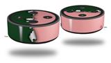 Skin Wrap Decal Set 2 Pack for Amazon Echo Dot 2 - Ripped Colors Green Pink (2nd Generation ONLY - Echo NOT INCLUDED)