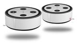 Skin Wrap Decal Set 2 Pack for Amazon Echo Dot 2 - Solids Collection White (2nd Generation ONLY - Echo NOT INCLUDED)