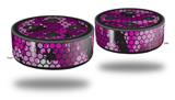 Skin Wrap Decal Set 2 Pack for Amazon Echo Dot 2 - HEX Mesh Camo 01 Pink (2nd Generation ONLY - Echo NOT INCLUDED)