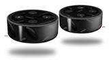 Skin Wrap Decal Set 2 Pack for Amazon Echo Dot 2 - Diamond Plate Metal 02 Black (2nd Generation ONLY - Echo NOT INCLUDED)