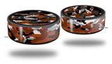 Skin Wrap Decal Set 2 Pack for Amazon Echo Dot 2 - WraptorCamo Digital Camo Burnt Orange (2nd Generation ONLY - Echo NOT INCLUDED)