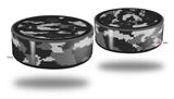 Skin Wrap Decal Set 2 Pack for Amazon Echo Dot 2 - WraptorCamo Digital Camo Gray (2nd Generation ONLY - Echo NOT INCLUDED)