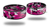 Skin Wrap Decal Set 2 Pack for Amazon Echo Dot 2 - WraptorCamo Digital Camo Hot Pink (2nd Generation ONLY - Echo NOT INCLUDED)