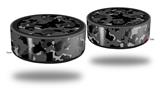 Skin Wrap Decal Set 2 Pack for Amazon Echo Dot 2 - WraptorCamo Old School Camouflage Camo Black (2nd Generation ONLY - Echo NOT INCLUDED)