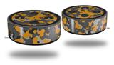 Skin Wrap Decal Set 2 Pack for Amazon Echo Dot 2 - WraptorCamo Old School Camouflage Camo Orange (2nd Generation ONLY - Echo NOT INCLUDED)