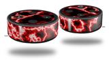 Skin Wrap Decal Set 2 Pack for Amazon Echo Dot 2 - Electrify Red (2nd Generation ONLY - Echo NOT INCLUDED)