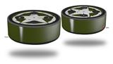 Skin Wrap Decal Set 2 Pack for Amazon Echo Dot 2 - Distressed Army Star (2nd Generation ONLY - Echo NOT INCLUDED)