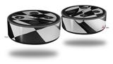 Skin Wrap Decal Set 2 Pack for Amazon Echo Dot 2 - Checkered Racing Flag (2nd Generation ONLY - Echo NOT INCLUDED)