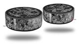Skin Wrap Decal Set 2 Pack for Amazon Echo Dot 2 - Marble Granite 02 Speckled Black Gray (2nd Generation ONLY - Echo NOT INCLUDED)